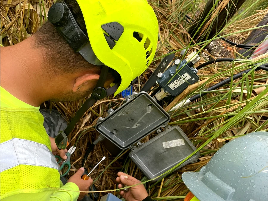 Outside-plant maintenance on a rural route